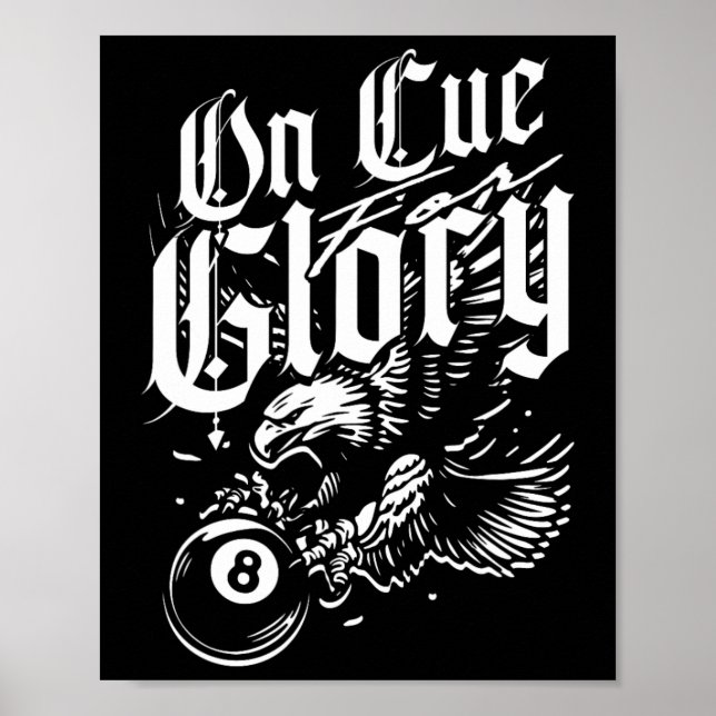 8-Ball Billiards auf Cue Glory Poster (Vorne)