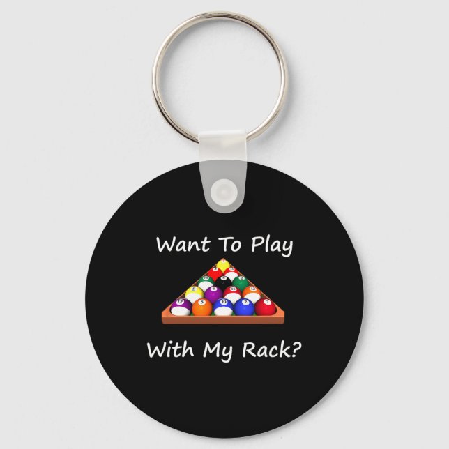 8 Ball Billiards oder Pool League Design Schlüsselanhänger (Vorderseite)
