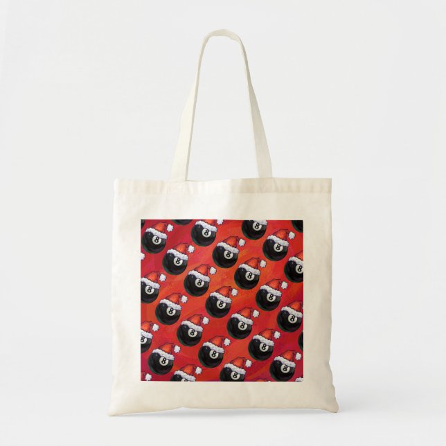 8 Ball Christmas Red Hat Tragetasche (Vorne)