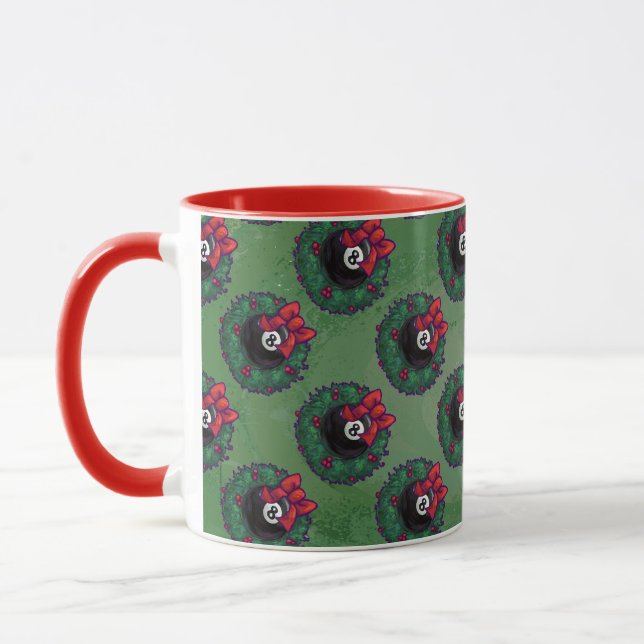 8 Ball Christmas Tasse (Links)