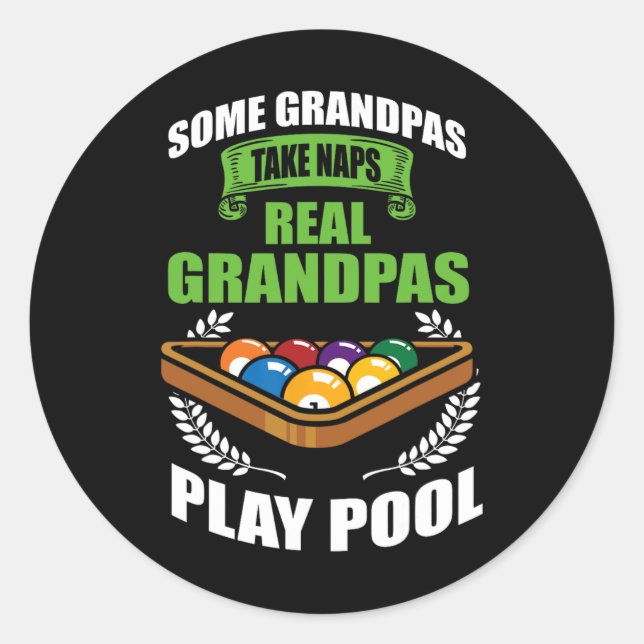 8 Ball Eight Ball - Funny Pool Billard Runder Aufkleber (Vorderseite)