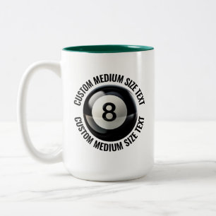 8 Ball & Mitteltext JÄGERGRÜN 425g Custom Zweifarbige Tasse