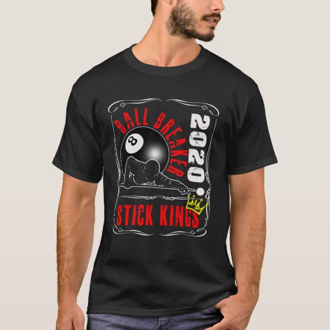 8 Ball Pool Billard Klinkenspieler Tee 1 (Vorderseite)