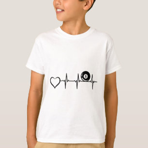 8-Ball Pool Billiards - Herzschlag von Billiard T-Shirt