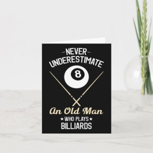 8 Ball Pool Funny Billiard Player Lover Vater Gesc Karte