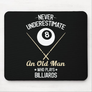 8 Ball Pool Funny Billiard Player Lover Vater Gesc Mousepad