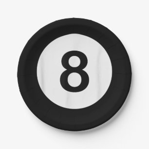 8 Ball Pool Hall T-Shirts, Shark Lover Geschenk Pappteller