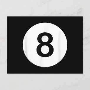 8 Ball Pool Hall Tees, Haifischliebhaber-Geschenk Feiertagspostkarte