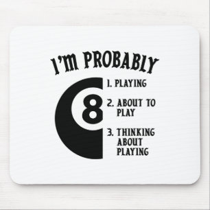 8-Ball-Pool-Spieler Billiards Neues Geschenk Mousepad