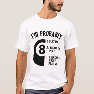 8-Ball-Pool-Spieler Billiards Neues Geschenk T-Shirt