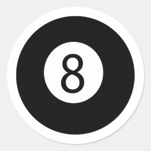 8 Ball Runder Aufkleber