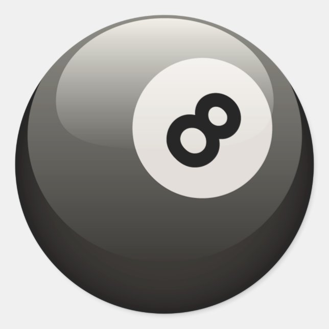 8 BALL RUNDER AUFKLEBER (Vorderseite)
