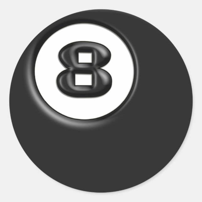 8 BALL RUNDER AUFKLEBER (Vorderseite)