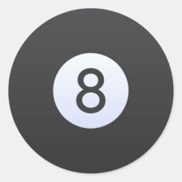 8 Ball Runder Aufkleber