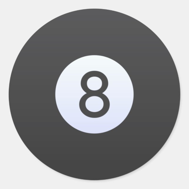 8 Ball Runder Aufkleber (Vorderseite)