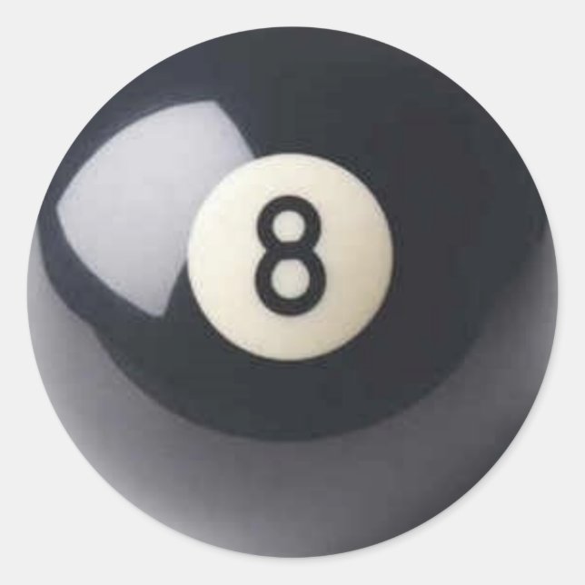 8 Ball Runder Aufkleber (Vorderseite)
