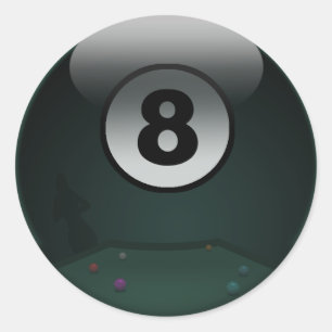 8-Ball Runder Aufkleber