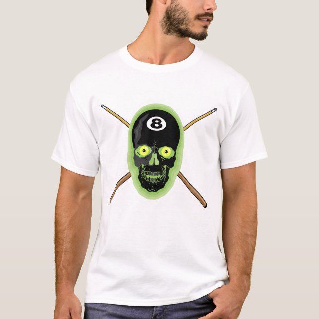 8 Ball-Schädel-T - Shirt (Vorderseite)