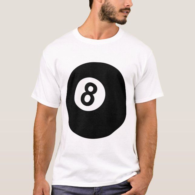 8 Ball Sticker Decal T-Shirt (Vorderseite)