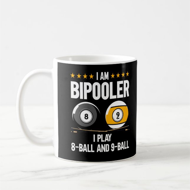 8 Ball und 9 Ball Spaß Funny Billiard Kaffeetasse (Links)