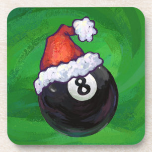 8 Ball Weihnachten Grün Untersetzer