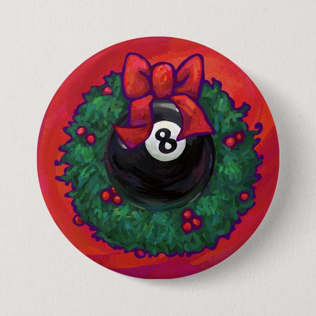 8 Ball Weihnachtsrad Red Button (Vorderseite)