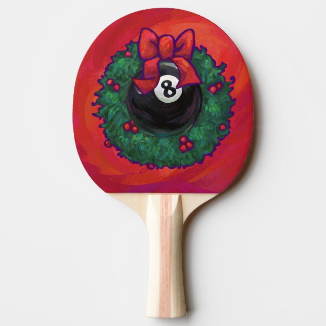 8 Ball Weihnachtsrad Red Tischtennis Schläger (Rückseite)