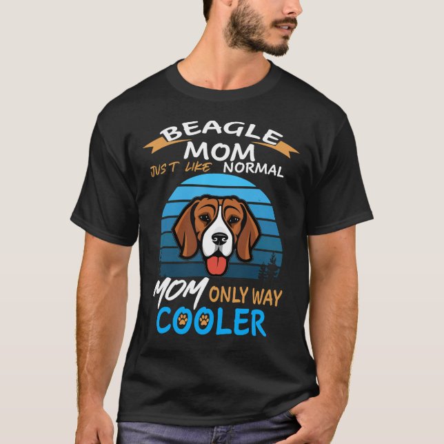 8 Beagle-Mama-Kühler T-Shirt (Vorderseite)