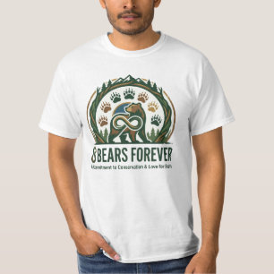 8 Bears Forever Erdtöne. T-Shirt