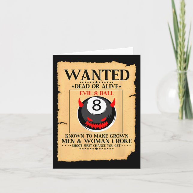 8 Billard Billiard Billiard Billard Pool Player Sn Karte (Vorderseite)