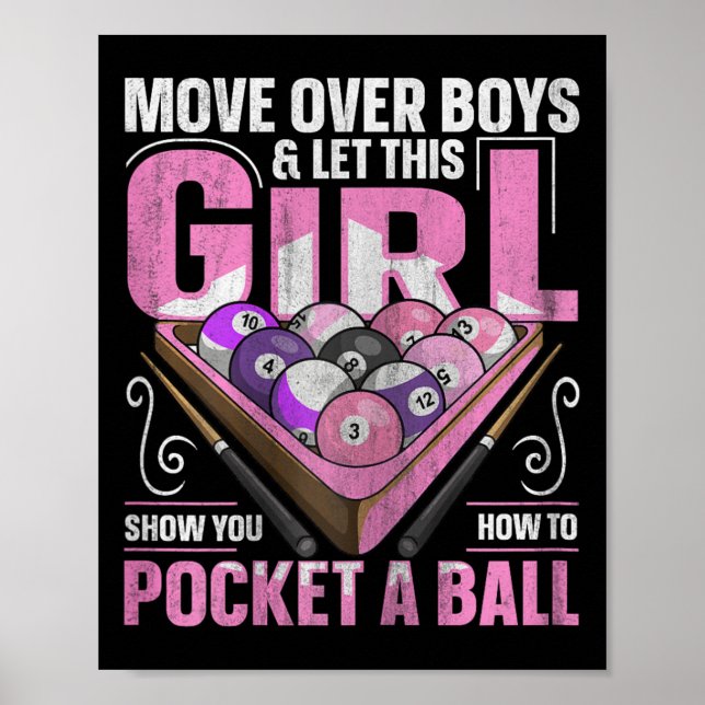 8 Billardangebot für einen Pool-Player Poster (Vorne)