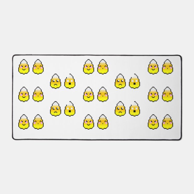 8-Bit Candy Corn Friends Schreibtischunterlage (Vorderseite)