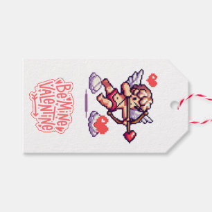 8 bit cupid Farbvolles Valentintagsherz Geschenkanhänger