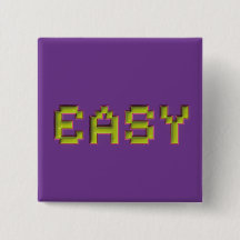 8-Bit EASY Quadratischer Pin - Retro Lila Gaming A