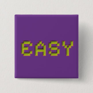 8-Bit EASY Quadratischer Pin - Retro Lila Gaming A Button