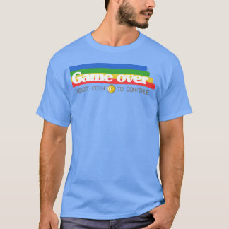 8 Bit Game Over Coin 16 Bit Gaming Retro Vintag b T-Shirt