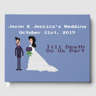 8 Bit Geek Gothic Til Tod tun uns Teil Hochzeit Gästebuch