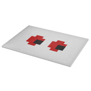 8 Bit Gruselige Rote Augen Schneidebrett