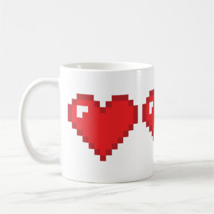 8 Bit-Herz Tasse