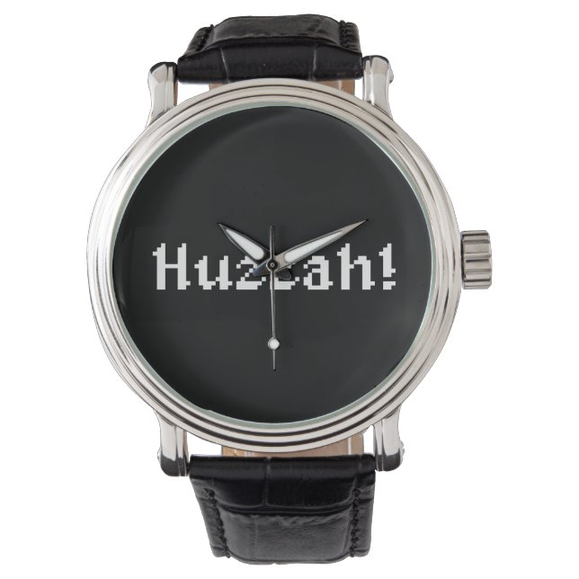 8 Bit Huzzah! Armbanduhr (Vorderseite)