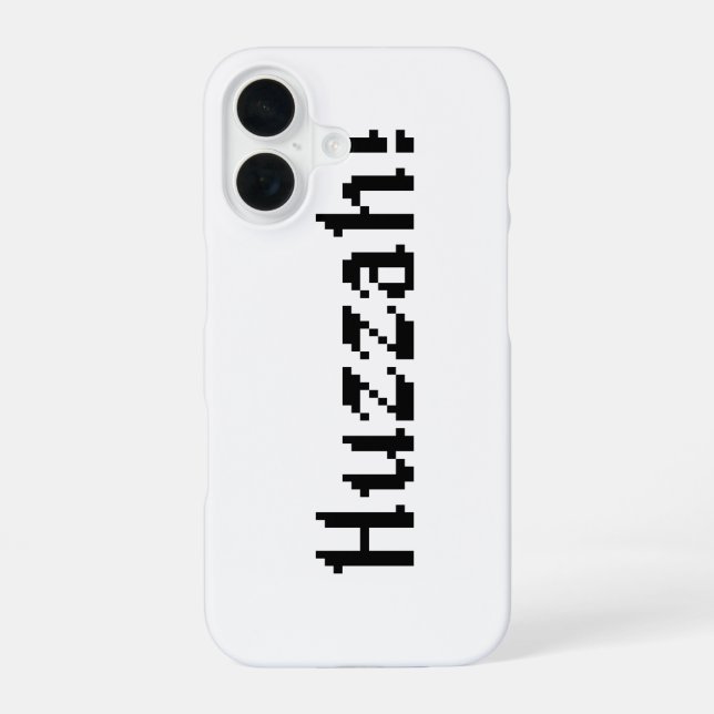 8 Bit Huzzah! iPhone 16 Hülle (Rückseite)