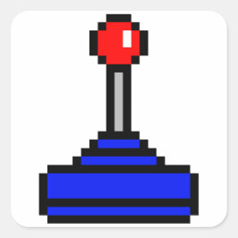 8 Bit Joystick Quadratischer Aufkleber