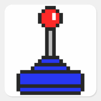 8 Bit Joystick Quadratischer Aufkleber