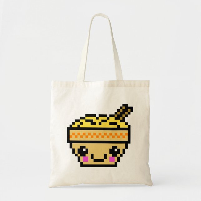 8 Bit Kawaii Ramen Tragetasche (Vorne)
