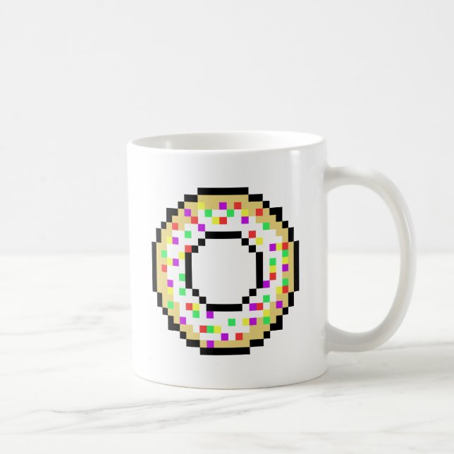 8 Bit-Krapfen Tasse (Rechts)