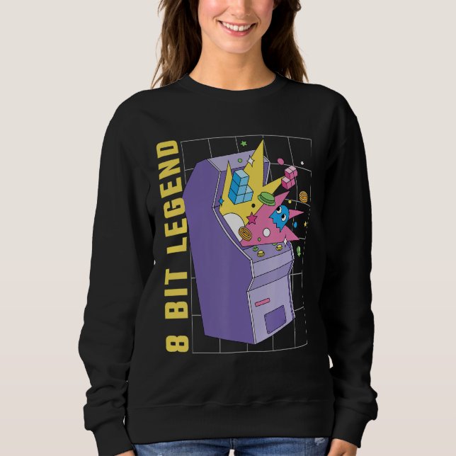 8 Bit Legend Gaming Arcade Machine Bit Konzession  Sweatshirt (Vorderseite)