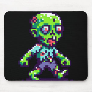 8-Bit-lustiger Zombie Halloween Mousepad