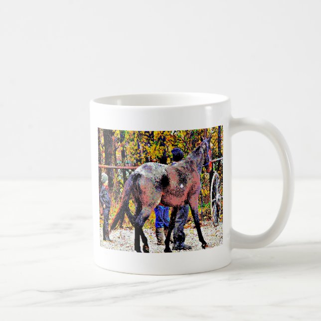 8-Bit-neues Abendmahlpferd Kaffeetasse (Rechts)
