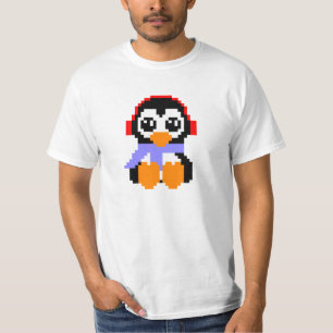 8 Bit-Pinguin T-Shirt