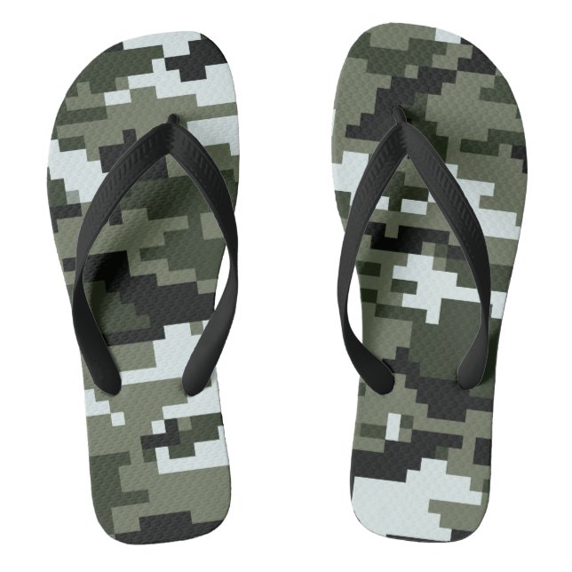 8 Bit Pixel Digital Urban Camouflage / Camouflage Flip Flops (Fußbett)